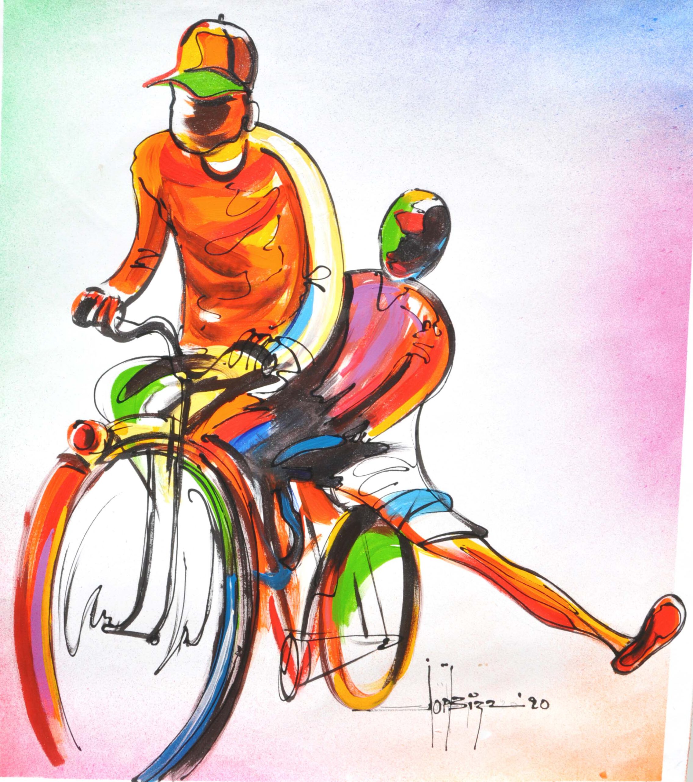 Joy on a Bike - Art Gallery Giethoorn Kunstgallery Afrika